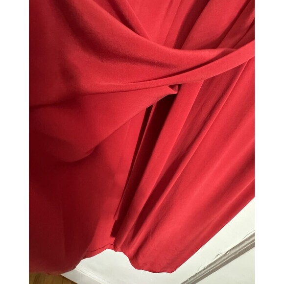 Vintage Red 100% Silk Dress Size 12 Eighties Glam Dynasty Luxury 80’s Sexy Class - Picture 4 of 4